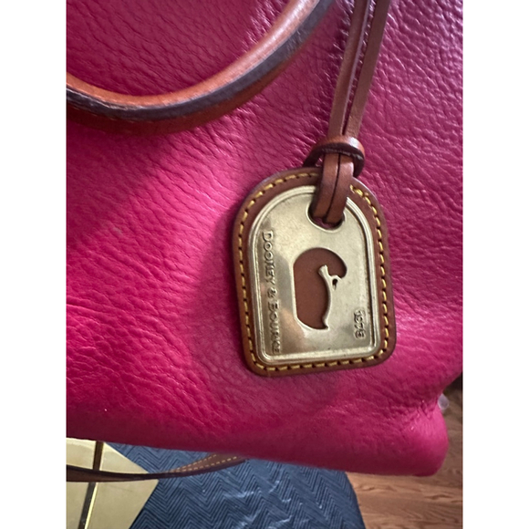 Dooney & Bourke Pink & Brown VTG 
Florentine Leather Satchel Handbag - Picture 15 of 16